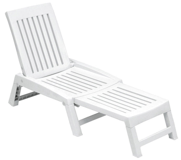 Sonnenliege aus Harz Bauer Orfeo Weiß sconto