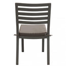 Sedia da Giardino Formentera con Cuscino 46x62x84 h cm in Alluminio Taupe