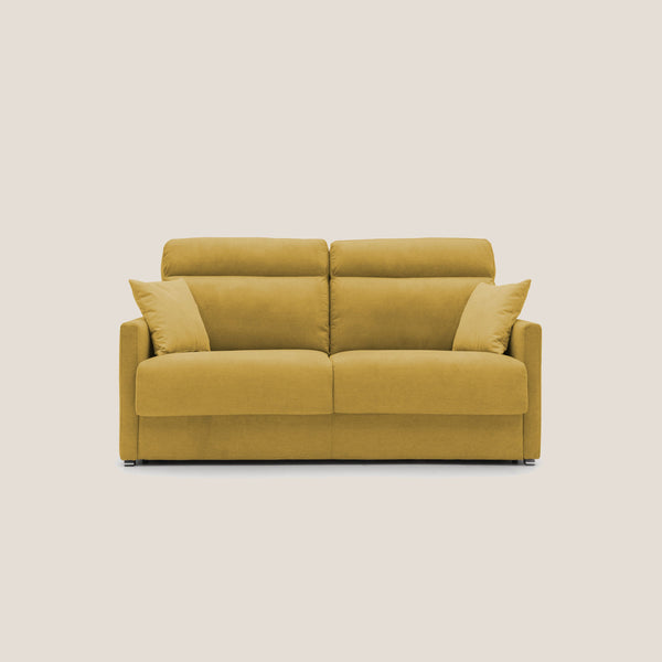 online Divano Letto 3 Posti 196x102x97 cm in Tessuto Giallo