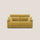 Divano Letto 3 Posti 196x102x97 cm in Tessuto Giallo