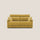 Divano Letto 2 Posti 156x102x97 cm in Tessuto Giallo