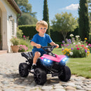 Quad Elettrico per Bambini ATV con Batteria Ricaricabile 6V Fari LED e Musica Rosa      