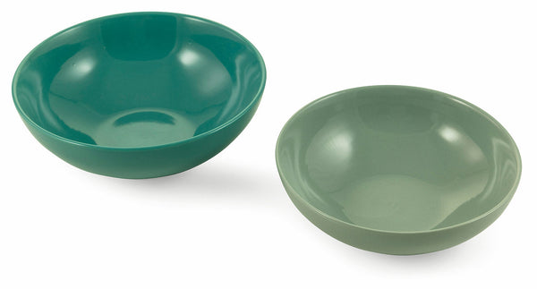 Set 2 Salatschüsseln aus Steingut Villa d'Este Home Tivoli Baita Glasiert Grau und Blau online