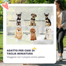 Passeggino per Cani 76x44x103 cm con 2 Finestre a Rete Nero e Grigio Chiaro   