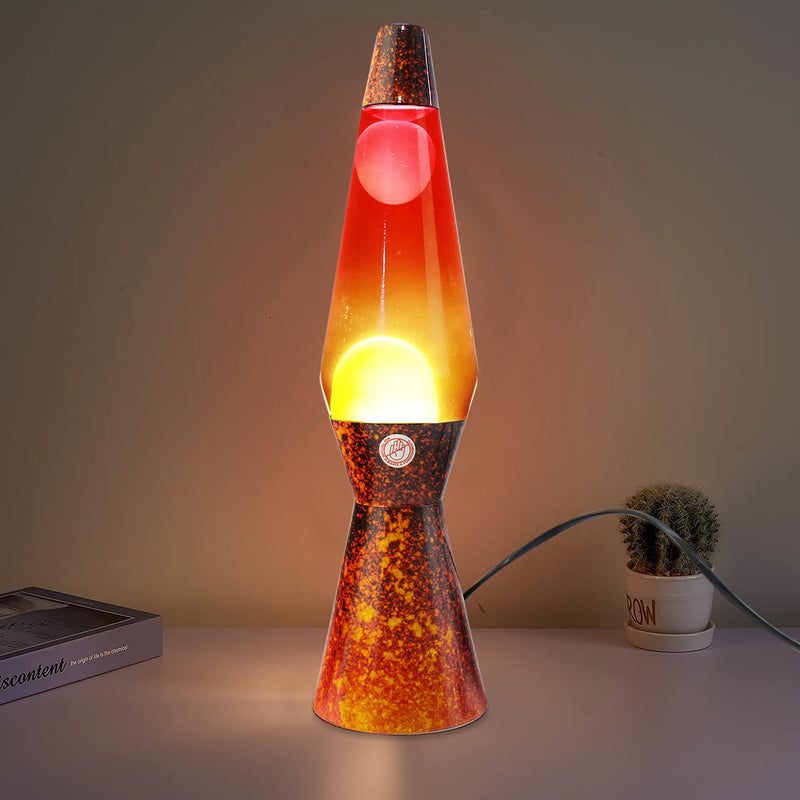 Lampada Lava Lamp 40cm Base Fantasia Volcano e Magma Rosso