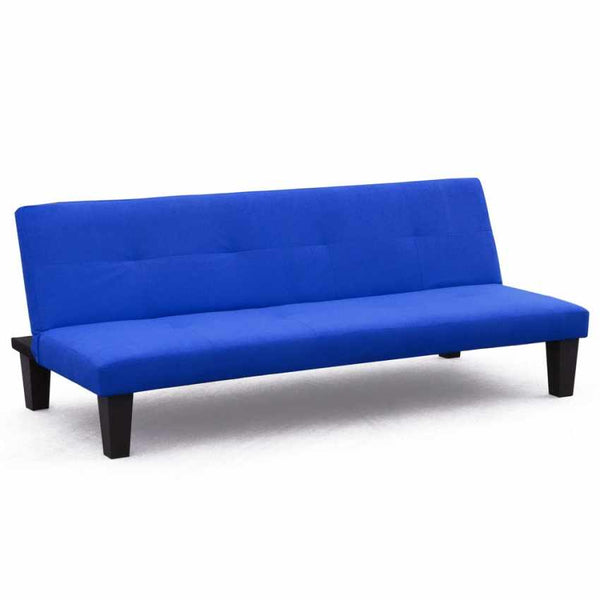 Schlafsofa 175x80x70 cm in blauer Mikrofaser sconto