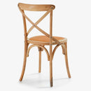 Set 4 Sedie Seduta in paglia 80x50x52 cm in Legno di Faggio Pompei Wood Natural