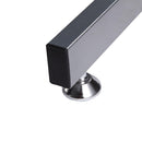 Scrivania da Ufficio ad Angolo Porta PC in MDF e Ferro 164x139x75 cm  Nera