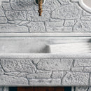 Lavello da Giardino Senza Rubinetto in Cemento Granulato di Marmo Favignana 80 Grigio