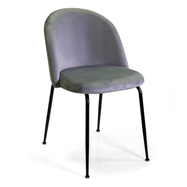 Sedia Sammi 50x57xh47/77,5 cm in Tessuto Velluto Grigio/Nero prezzo