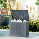 Baule da Giardino Impermeabile 56x41x50 cm con Maniglie in PP Grigio Chiaro      