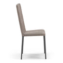 Set 2 sedie Imbottite 45x50x96 cm in Tessuto Ddenver  Betty New Fango