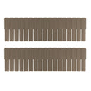 Set 2 Divisori Organizer 130x435mm Componibili per Cassetti in Plastica Grigio