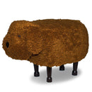 Sgabello Pouf Poggiapiedi per Bambini 67x35x41 cm Cane Barboncino Marrone Divina Home