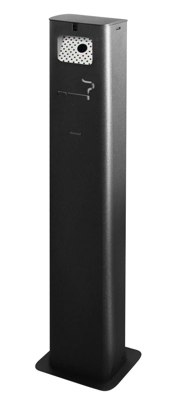 Posacenere a Colonna 17,5x10,5xh106 cm In Acciaio Verniciato con Contenitore Interno Nero sconto