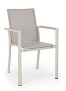 Set 4 Sedie da Giardino 56,2x60x88h cm con Braccioli Konnor Rastin