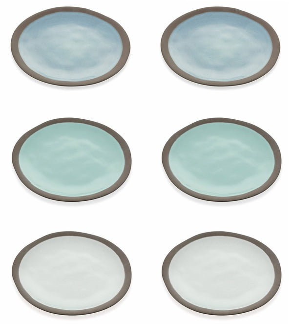 Set mit 6 Speisetellern aus Steinzeug Ø27x3 cm Villa d'Este Home Tivoli Mediterraneo prezzo