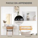 Specchio da Parete Rettangolare 60x80 cm in Vetro e MDF Bianco      