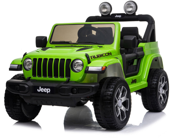sconto Elektroauto für Kinder 12V Mp4 2 Sitze Jeep Wrangler Rubicon Grün