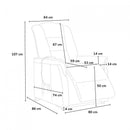 Poltrona Alzapersona Elettrica 2 Motori 80x86x107 cm in Tessuto Nero