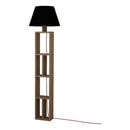 Lampada da Terra con Libreria 45x45x163,5 cm in MDF Giorno Nero