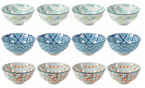 prezzo Set 12 Ciotole Ø12x6 cm 240 ml in Gres VdE Tivoli 1996 Colors