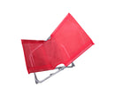 Sedia Mare Spiaggina Pieghevole 55x45x52 cm in Acciaio e Tessuto Oxford  Rosso