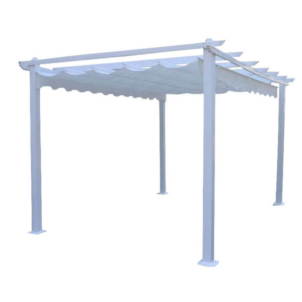 online Gartenpergola 3x4 m in Weißaluminium