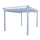 Gartenpergola 3x4 m in Weißaluminium