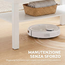 Tavolino da Salotto Rettangolare 90x45x44,5 cm con Ampio Ripiano in MDF Bianco      