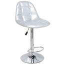 Sgabello con Seduta Girevole e Alzata a Gas in Similpelle Silver da Bar