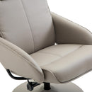 Poltrona Relax Reclinabile con Poggiapiedi in Similpelle Grigio 