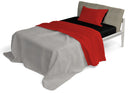 Set Lenzuola Sopra Sotto e Federe Doubleface Rosso\/Nero