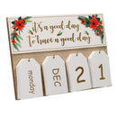Calendario legno bianco rettangolare cm 25x18x2,5