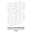 Mobile Libreria Porta CD 106,5x24x126,3 cm a 16 Ripiani Design Moderno in Legno Bianco      