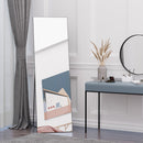 Specchio da Terra e Parete 50x2x161,5 cm in Metallo e Lega di Alluminio  Nero  