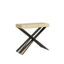 Consolle Allungabile da Esterno in Legno e Ferro H77x40x90/300cm Lilla Abete Classica