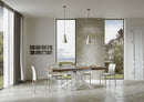 Tavolo Allungabile 130-390x90x77 cm Volantis Noce Telaio Bianco 