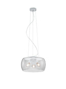 Lampada a Sospensione da Interno a LED in Metallo Bianco Opaco