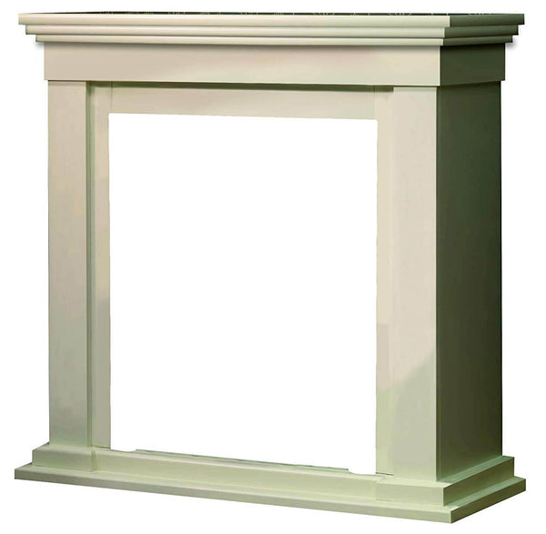 Kaminumrandung aus MDF-Holz 103 x 15 x 40 cm Ruby Fires Calgary Cremeweiß online