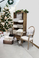 Libreria Justin 60x40x160 h cm in Pino riciclato Marrone