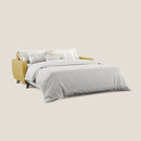 Divano Letto 3 Posti 208x97x96 cm in Tessuto Giallo