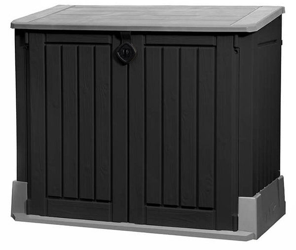 Gartengeräteschrank 130 x 110 x 74 cm aus Harz Keter Store It Out Midi Black prezzo