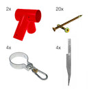 Altalena da Giardino 1 Posto in Legno con Pali Tondi