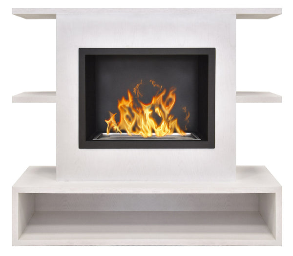 prezzo Bioethanol-Bodenkamin 110x98x40 cm Queen White Scratched