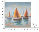 Dipinto su Tela Sidney 80x4x80 cm Legno di Pino e Canvas