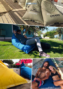 Poltrona a Sacco Pouf Sdraio in Acrilico Pomodone Milk Bordeaux