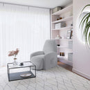 Copripoltrona Reclinabile Elasticizzato Taglia Unica con Tasca Laterale Grigio Chiaro