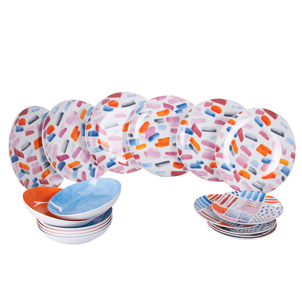 sconto Villa d'Este Home Tivoli Signs Tafelservice aus Porzellan 18-teilig