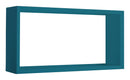 Mensola Cubo da Parete 70x35x15,5 cm in Fibra di Legno Artù Blu Atollo